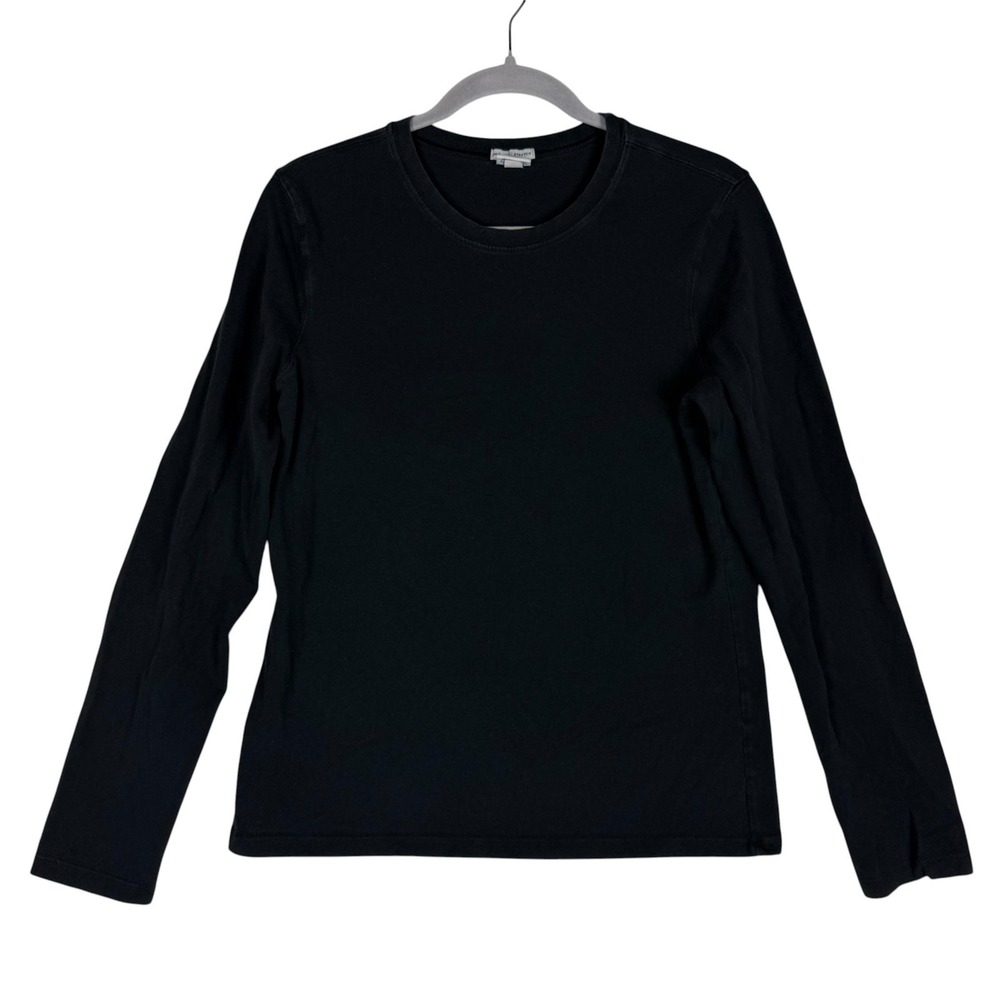 VTG Old Navy Shirt Women's L Black Perfect Fit Stretch Crewneck Long Sleeve Y2K
